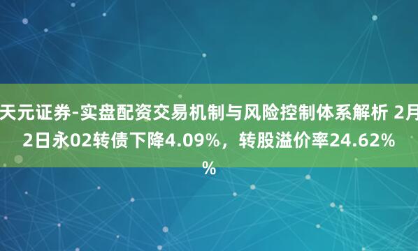 天元证券-实盘配资交易机制与风险控制体系解析 2月2日永02转债下降4.09%，转股溢价率24.62%