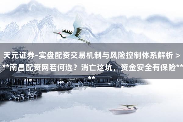 天元证券-实盘配资交易机制与风险控制体系解析 > **南昌配资网若何选?消亡这坑,资金安全有保险**