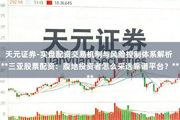 天元证券-实盘配资交易机制与风险控制体系解析 **三亚股票配资：腹地投资者怎么采选靠谱平台？**